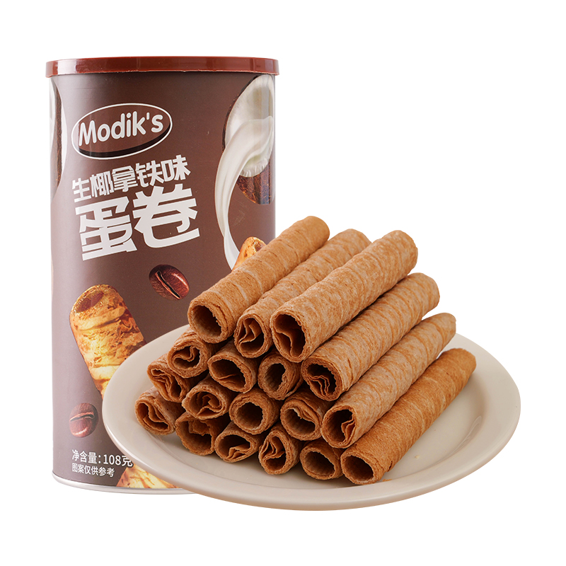 Modik's生椰拿铁味蛋卷 108g/罐 2罐装 108g*2罐